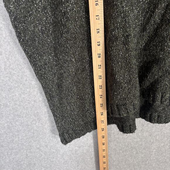 LOFT Poncho Sweater XS/S Hunter Forest Metallic Lounge Comfy Cozy Oversized Cowl - Picture 7 of 12